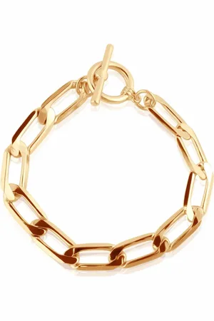 Big Metal London Flavia Plated Statement Chain T-bar Bracelet In