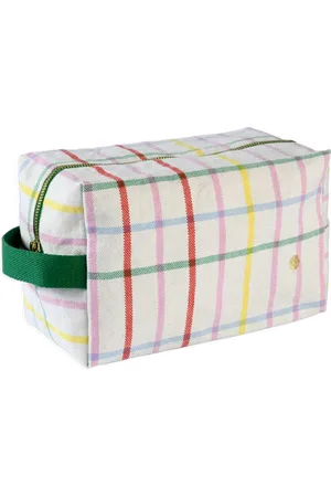 La cerise sur le gâteau Large Water Resistant Cotton Wash Bag, Fair Play Check