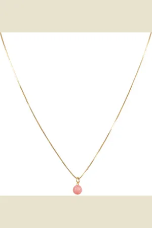 ELLEN Gold Short Shiny Gemstone Pendant Necklace