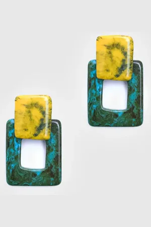 Nice Things Square Earrings - Spearmint