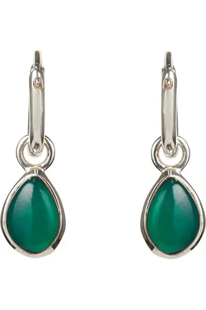Rachel Entwistle Apollo Onyx Mini Hoop Earrings Silver