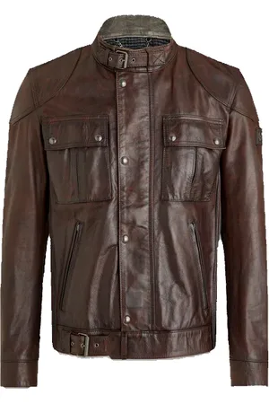 Belstaff Legacy Hand Waxed Leather Jacket Dark Deep - 50