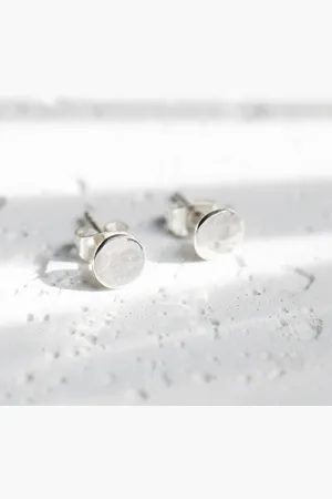 Aquila - Agonda - Round Hammered Sterling Studs