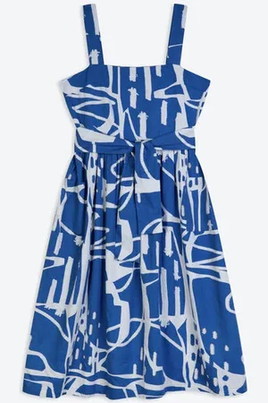 Miss Pompom Paintsplash Strappy Sun Dress - L
