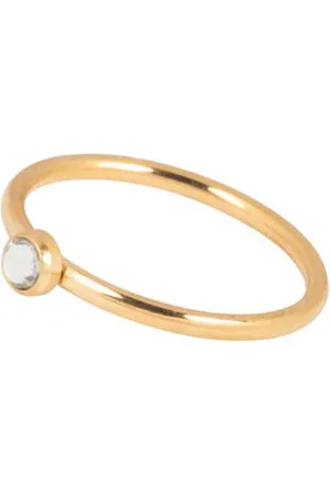 ELLEN Large Goldplated Rhinestone Ring - L