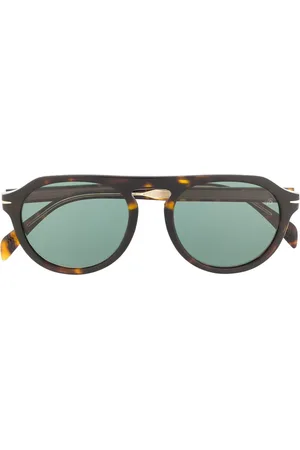 David beckham Tortoiseshell Round-frame Sunglasses