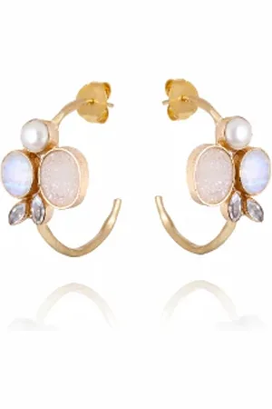 Atelier Mon Mist Hoops - Gold, White