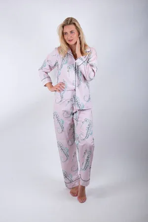 Twenty Six Years Seahorse Print Pyjamas By - Small Uk 8-10