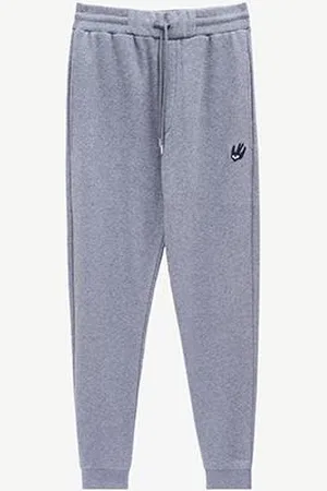 Alexander McQueen Grey Swallow Badge Sweatpants - S / Black