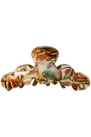 Black Colour Frappe Odine Hair Claw - Green