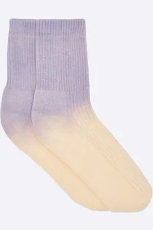 LOVE kidswear Dip Dye Socks In Lilac And - 31 / 34