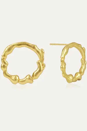 Ottoman Hands Gaia Circle Stud Earrings