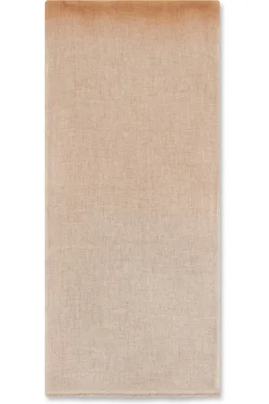 Burrows & Hare Cashmere & Merino Wool Scarf - & Brown