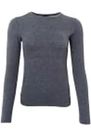 Black Colour Lurex Blouse - Steel Grey - L/xl