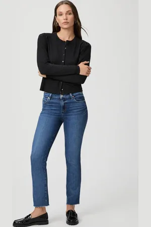 Paige Raw Hem Straight Leg Jeans 6938e77 B701 Col Acapella - 27" Waist