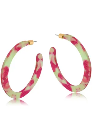 Big Metal London Large Yellow And Hoops - Emma