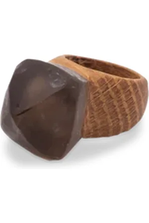 Waiata Jewellery Handcrafted Smokey Quartz & Ring, Size P