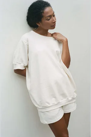 THE COLLABORATIVE STORE Oversized Short Sleeve Sweatshirt In - - Small