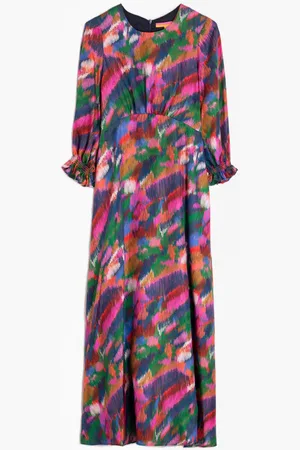Vilagallo Kara Silk Dress Cervia Print - Uk 14