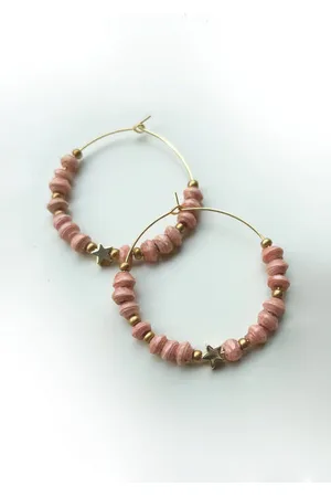 Paperchain Jewellery Ochaya Earrings Pale