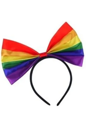 &Quirky Pride Rainbow Bow Headband