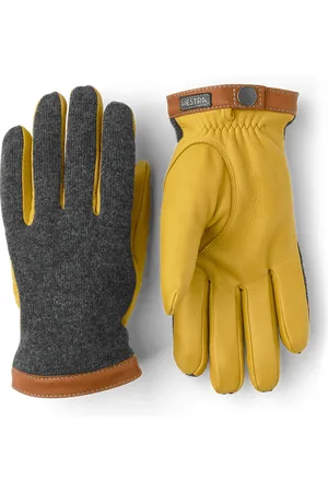 Hestra And Natural Yellow Deerskin Wool Tricot Gloves - 8