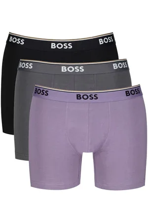 HUGO BOSS 3-pack Of Stretch Cotton Boxer Briefs With Logo Waistbands 50508950 972 - S