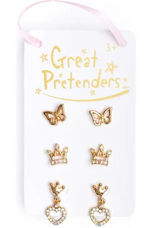 Great Pretenders Boutique Royal Crown Studded Earrings