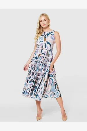 Closet Pleated Midi Dress Pink - Uk 8