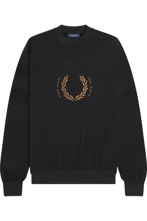 Fred Perry Laurel Circle Branding Crew Knit - S