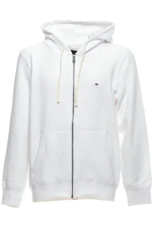 Tommy Hilfiger Hoodie Man Mw0mw37234 Ybr - Bianco / S