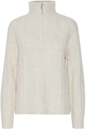 B YOUNG Bynopa Half Zip Jumper Birch - Uk 10