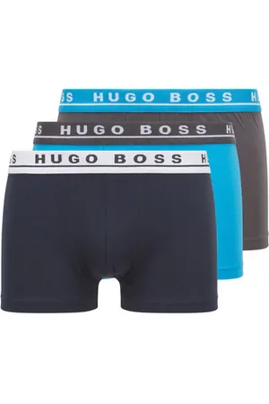 HUGO BOSS Pack Of 3 Stretch Cotton Trunks With Logo Waistband - S