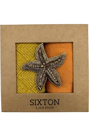Sixton Sunshine Mix Duo Sock Box - With Starfish Brooch