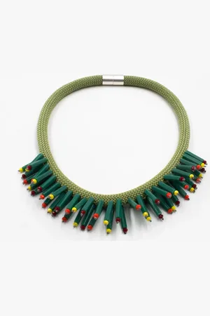 Christina Brampti Climbing Cord Necklace - K2263 - Green Multi
