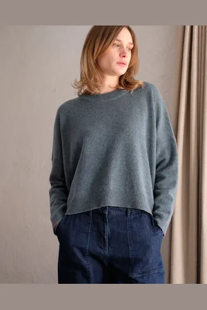Bibico Layla Merino Boxy Jumper - Caspian - Medium