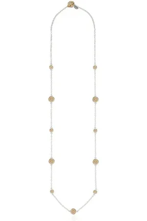 Anna Beck Multi Long Station Multi Disc Necklace - Silver &