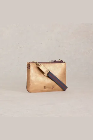 White Stuff Connie Double Pouch Crossbody - Metallic