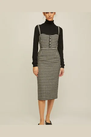 RITA ROW Emma Black Gingham Dress - - M