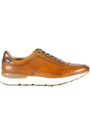 Azor Calabria Leather Trainer - Tan - 7