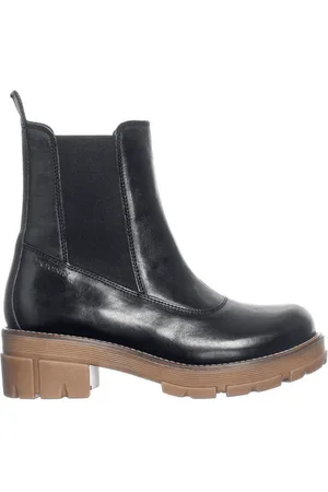 Ten Points Leder-chelsea-boots, Cecilia - Schwarz / 37