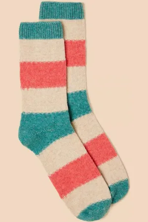 White Stuff Stripe Wool Mix Socks - Multi