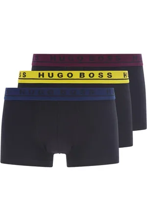 HUGO BOSS Pack Of 3 Mixed Colour Stretch Cotton Trunks - Xxl (40w)