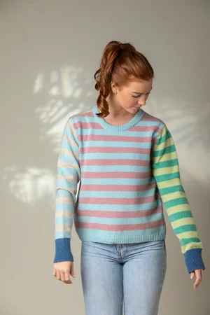 ERIBE Stobo Stripe Sweater - Calamine - Small