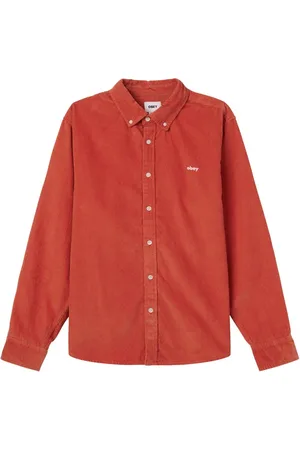 Obey - Chemise En Velours Rouge - Xl