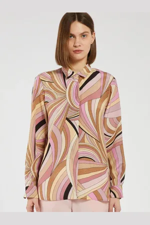 MARELLA Minerva Patterned Silk Crepe Shirt 24231160822 Col 001 - 10