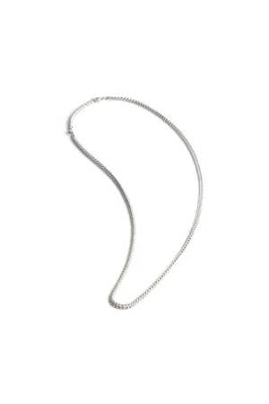 GEMINI 3mm Stainless Steel Foxtail Necklace With Plated Finish