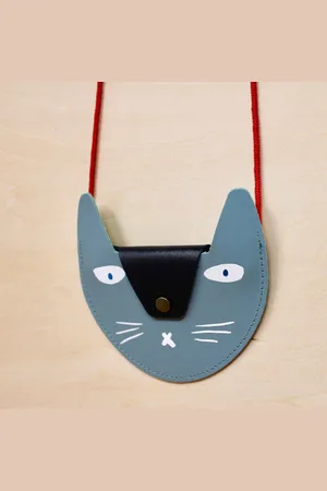 Ark Colour Design Cat Pocket Purse In Heritage / Navy