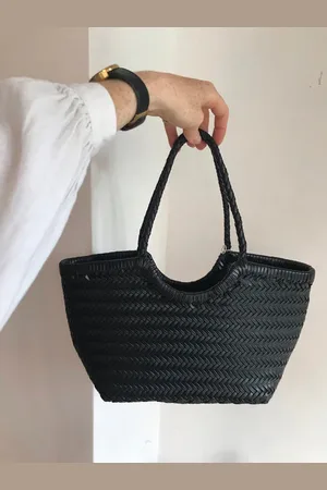T&SHOP Handwoven Leather Shoulder Bag