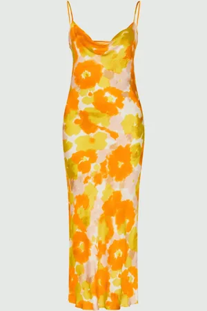 MARELLA Pinks Print Camisole Strappy Midi Dress - Uk8